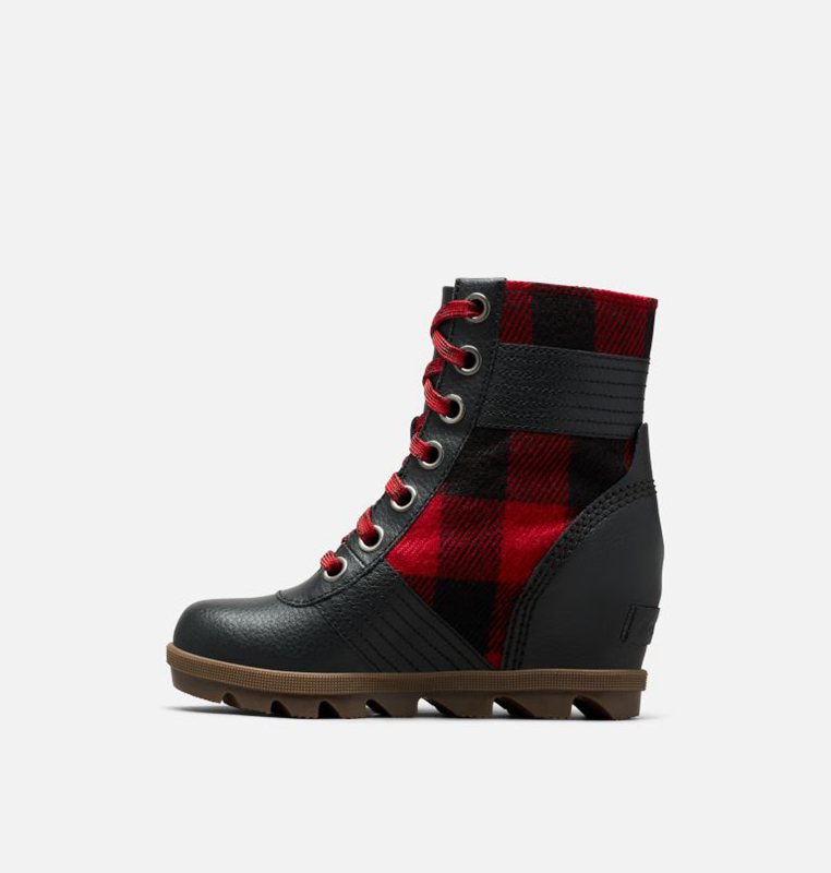 Sorel Çocuk Youth Lexie™ Boot - Takozlar Siyah/Kırmızı - 327-YDPQUR